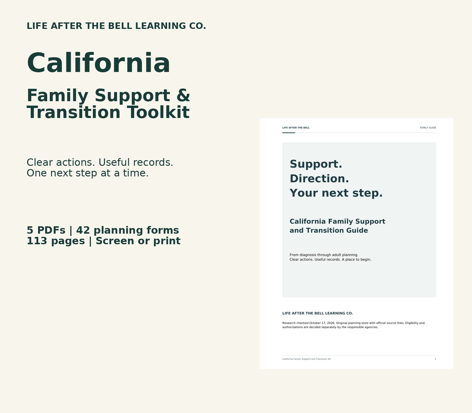 California toolkit with actual guide cover