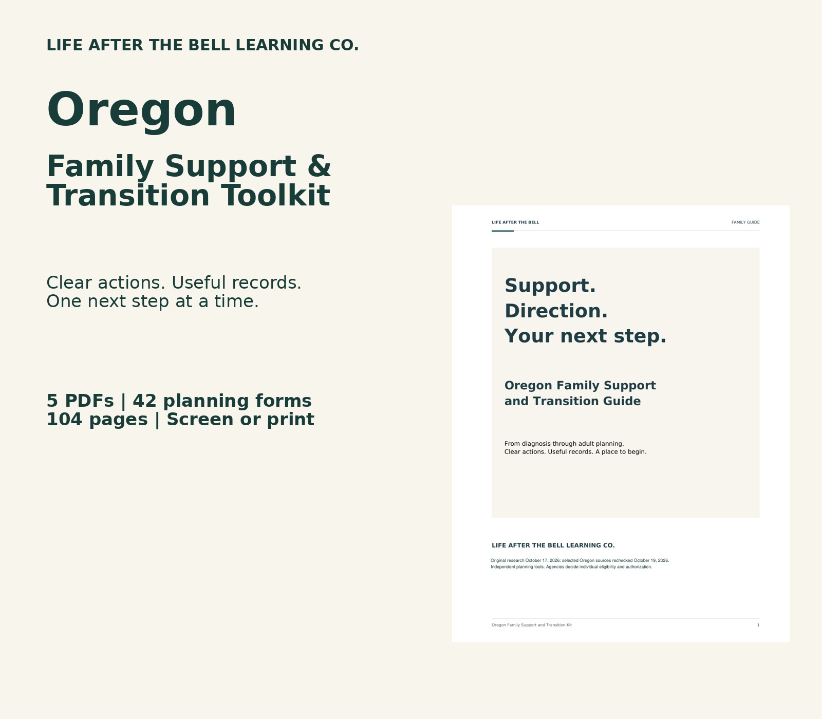 Oregon toolkit with actual guide cover