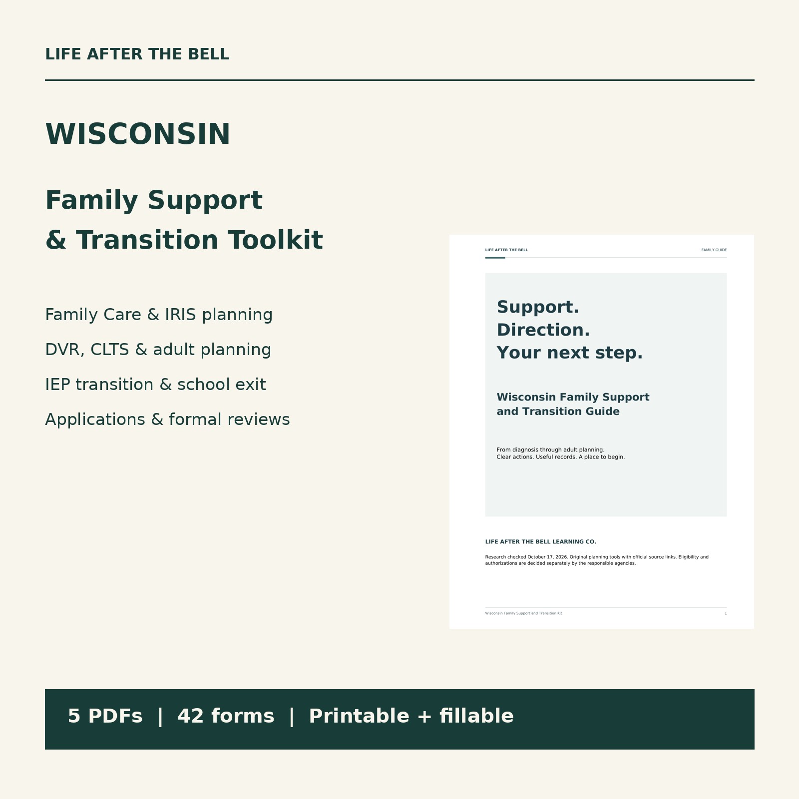 Wisconsin toolkit and actual guide cover